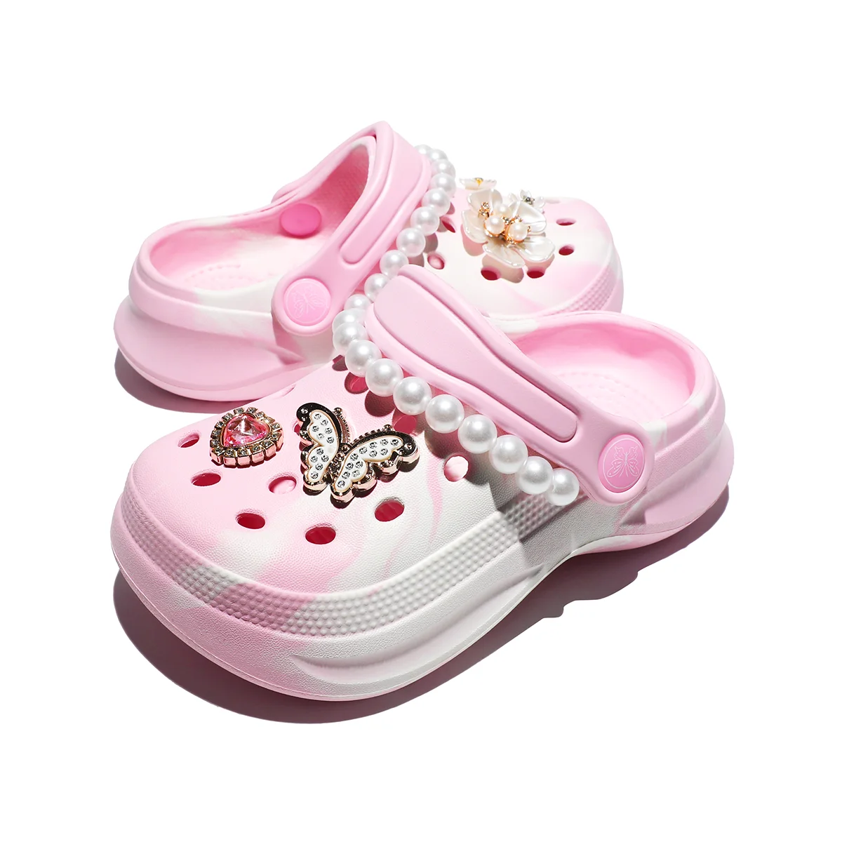 Kinder-Slip-On-Clogs und -Mules - Atmungsaktive, wasserdichte EVA-Gartenschuhe mit dekorativer Kette für Strand und Alltag 168 – Detail 6