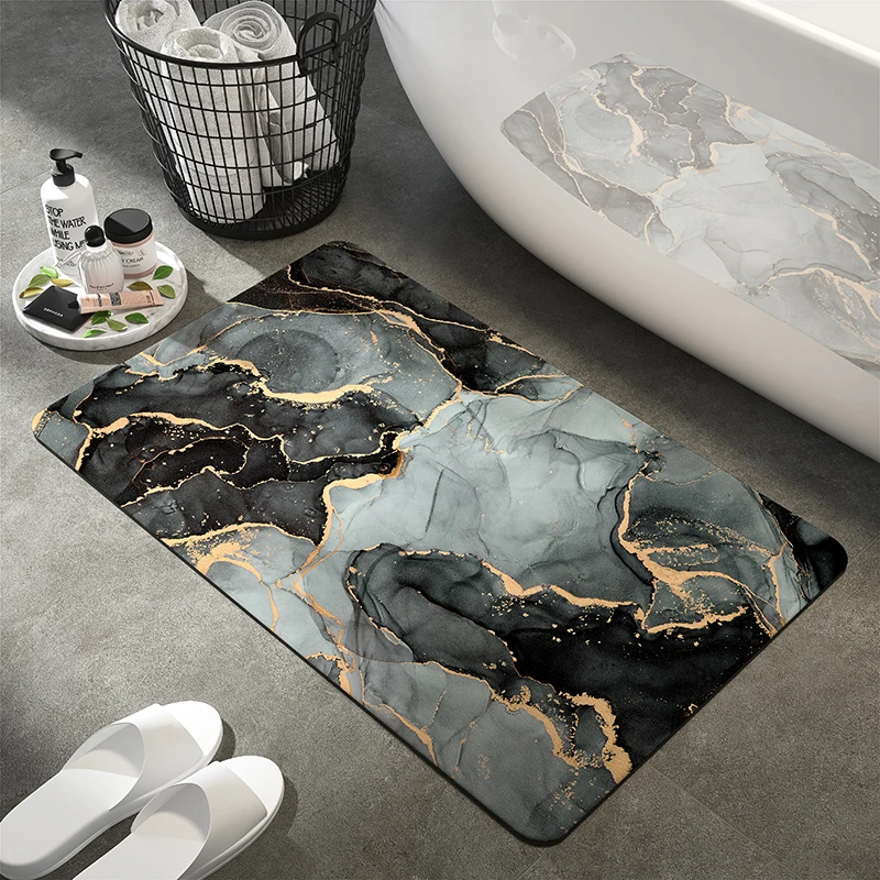 Luxury Diatom Mud Bath Mat Super Absorbent Bathroom Carpet Waterproof Toilet Foot Mats Non-slip Shower Rug Pad Entrance Doormat