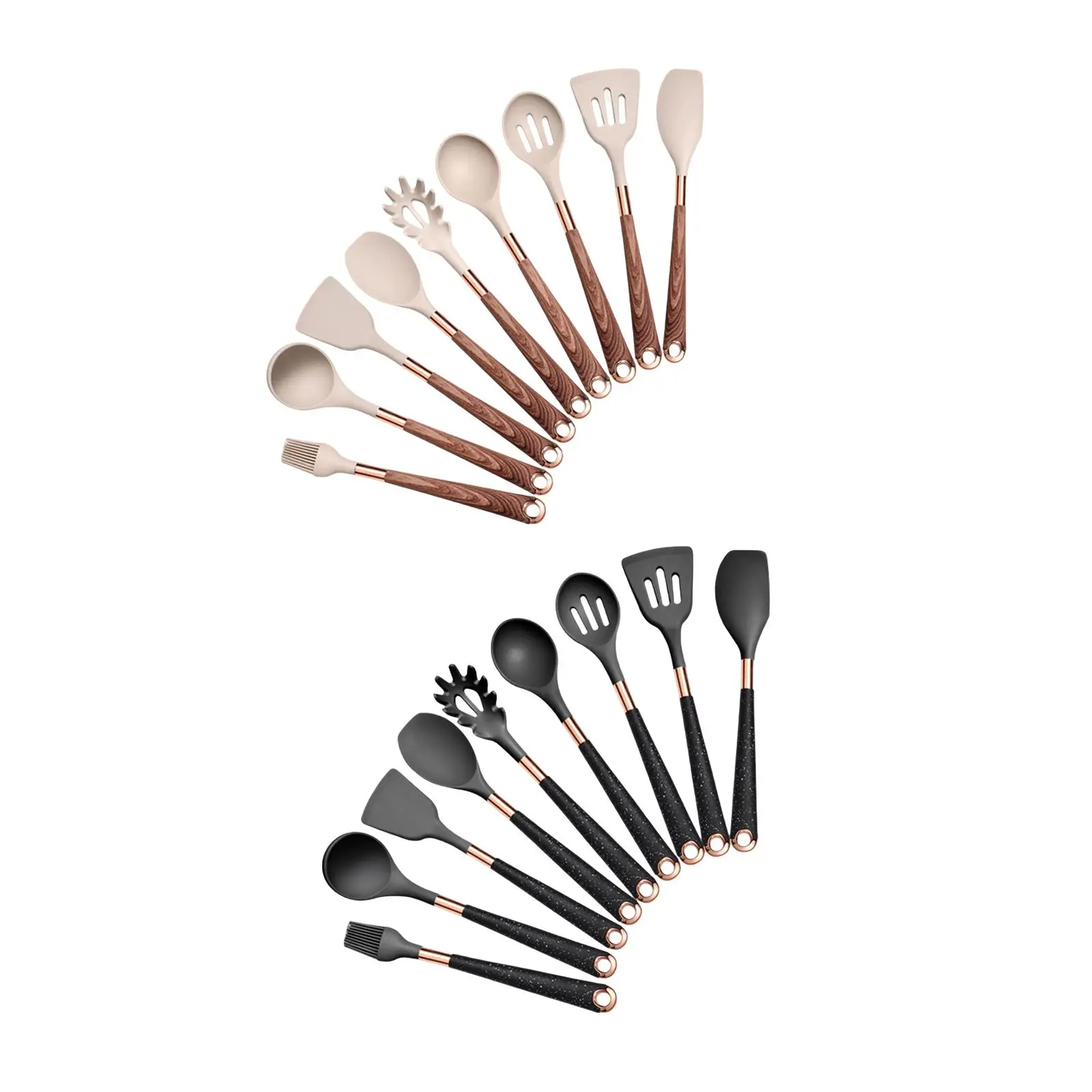 9 Piece Set for Cooking Slotted Spoon, Turner, High for Pots and Pans