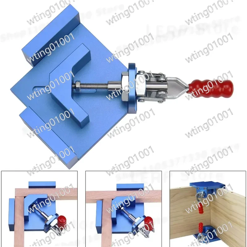for Woodworking 90 Degree Corner Clamp Aluminum Alloy Jigsaw Guide Fixture Precise Right Angle Positioning Tool for Cutting