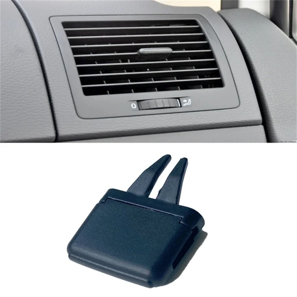 x1 Car Front Dash A/C Air Conditioning Vent Outlet Grill Slide Adjust Paddle Clip Trim For VW Transporter T5 Multivan 2008-2015