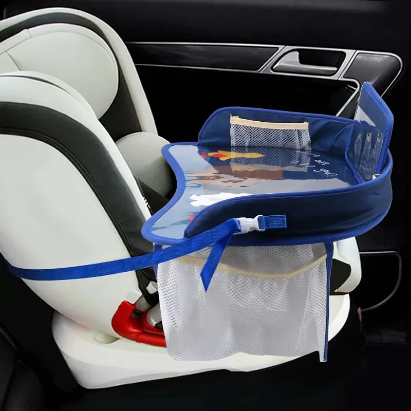 Car Tray Table For Children Kids Baby Safety Seat Fence Mini Cartoon Oxford Cloth Waterproof SUV MPV Auto Accessories Universal