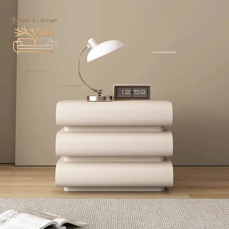 Mesita de Noche Moderna y Sencilla, Estilo Nórdico de Mediados de Siglo, Mueble de Almacenamiento de Lujo para el Hogar