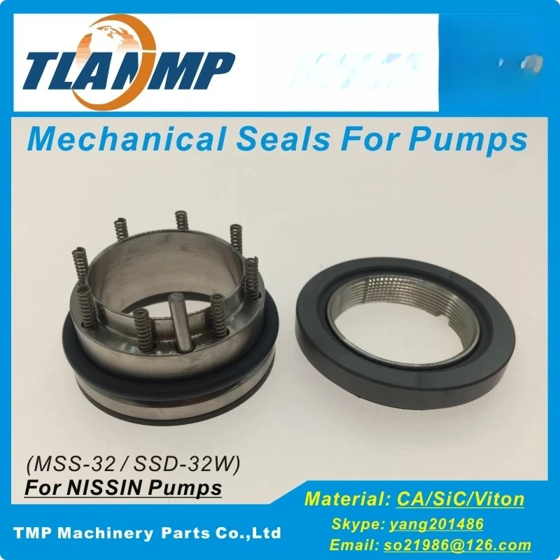 MSS-32 SSD-32W TLANMP Gleitringdichtungen für Wellen mit 32 mm Durchmesser, NISSIN Sanitärpumpen (Material: CA/SiC/VIT) – Detail 1
