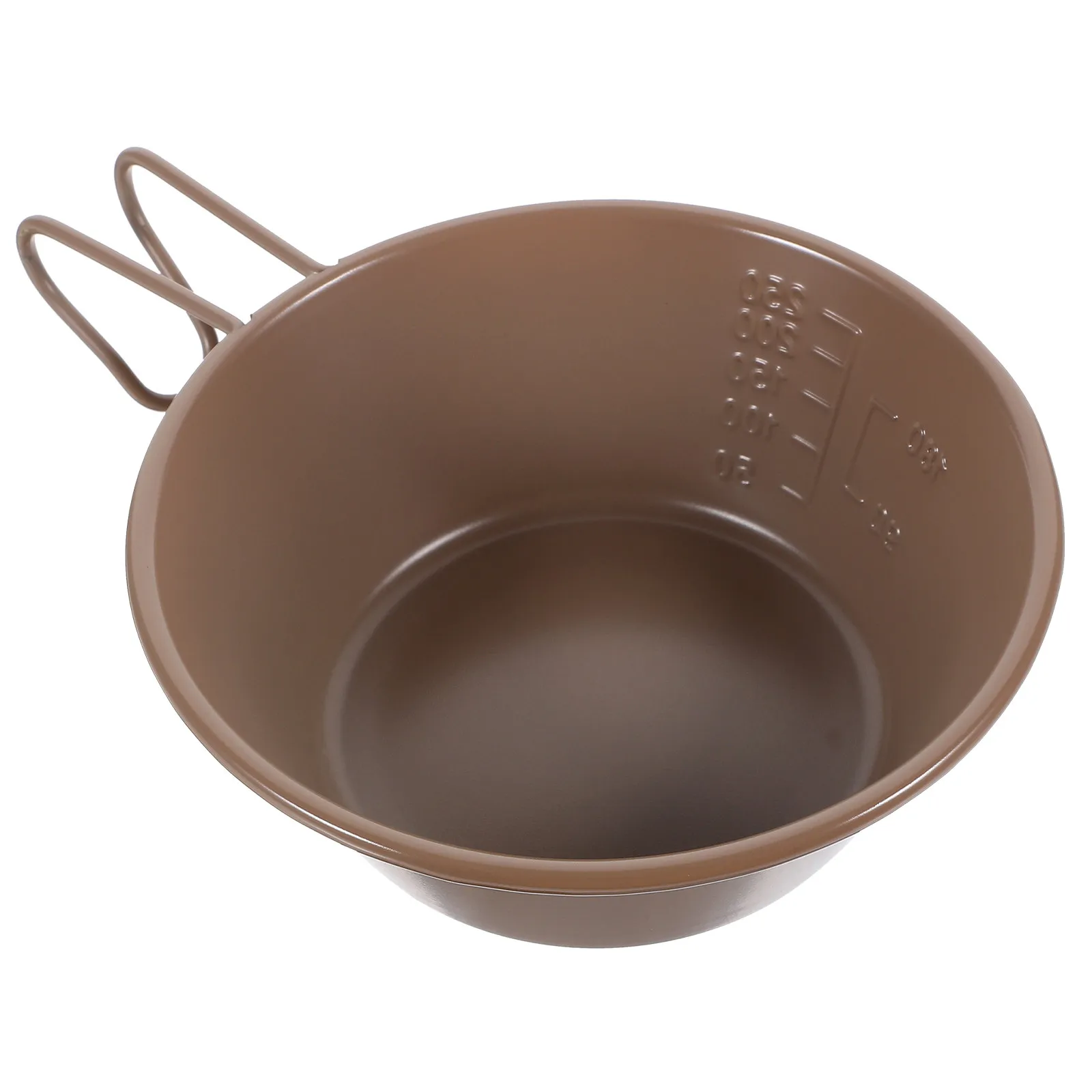 

Легкая походная миска из нержавеющей стали для приготовления пищи на открытом воздухе, салатница с гладкими краями и ручкой, портативная для походов, пикников и путешествий