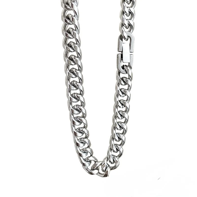 Premium Stainless Steel Cuban Link Chain – Bold, Polished & Unisex Streetwear Necklace