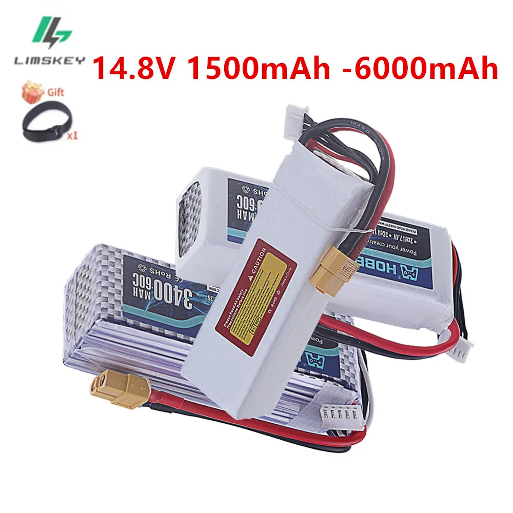 

14.8V 2200MAh 2800MAh 3400MAh 60C Lipo Battery for RC Car FPV Quadcopter Helicopter Drone Racing Model Hobby 4S 14.8V lipo