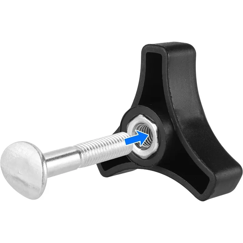 

6 комплектов ручек, гаек и болтов для газонокосилок, подходящих для трехугольных ручек, винтов и гаек газонокосилок