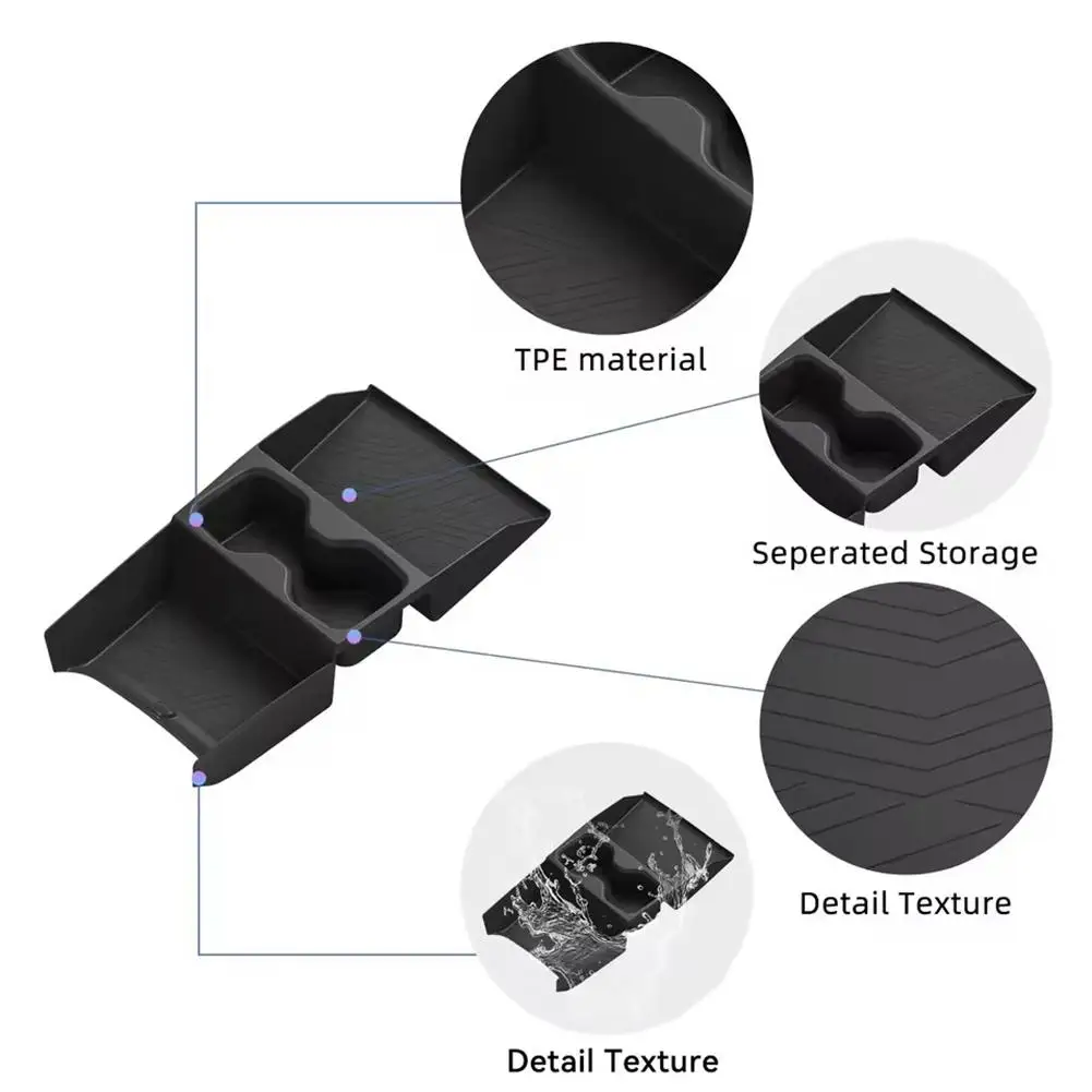 For Hyundai Tucson 2025 TPE Center Console Storage Box Center Console Lower Organizer Tray Car Interior Accessories - Image 6
