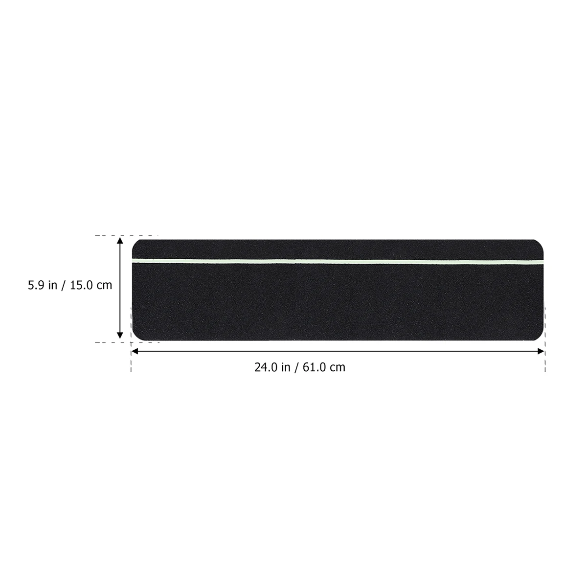 

15Cm X 61Cm Glow In Dark Anti-Slip Tape For Stairs Steps Ladders Ramps Scaffolding Buses Self Adhesive Safety Strips Non