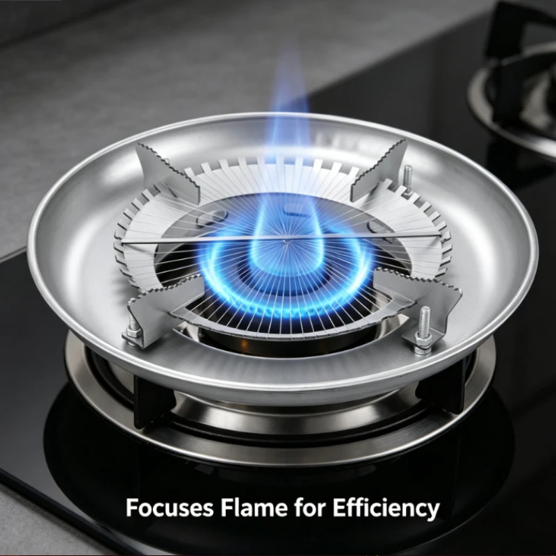 Steel Gas Stove Windproof Heat Concentrator for Home Outdoor Cooking Energy Saving Accessories Tools