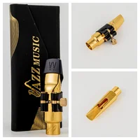 Music Fancier Club profesional DV Metal Tenor Soprano saxofón Alto boquillas chapadas en oro saxofón accesorios