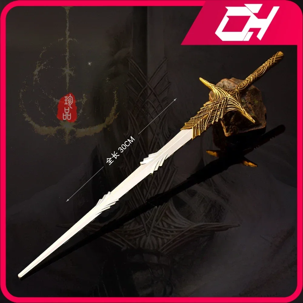 Espada de Leda de 30cm, juego Shadow of The Erdtree, arma de cuerpo a cuerpo, modelo de Metal, accesorios Katana, llaveros, adornos, colección, juguete de regalo