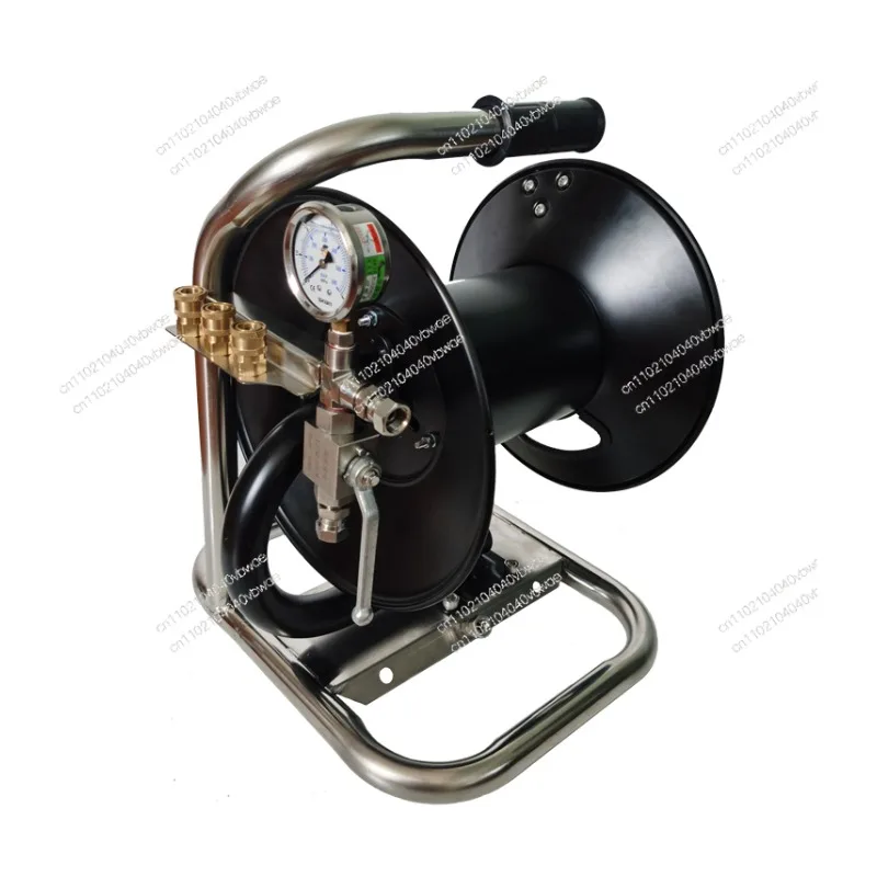 

Portable high-pressure pipe reel, dredging pipe hand reel, water jet high-pressure pipe storage, high-pressure cleaning reel