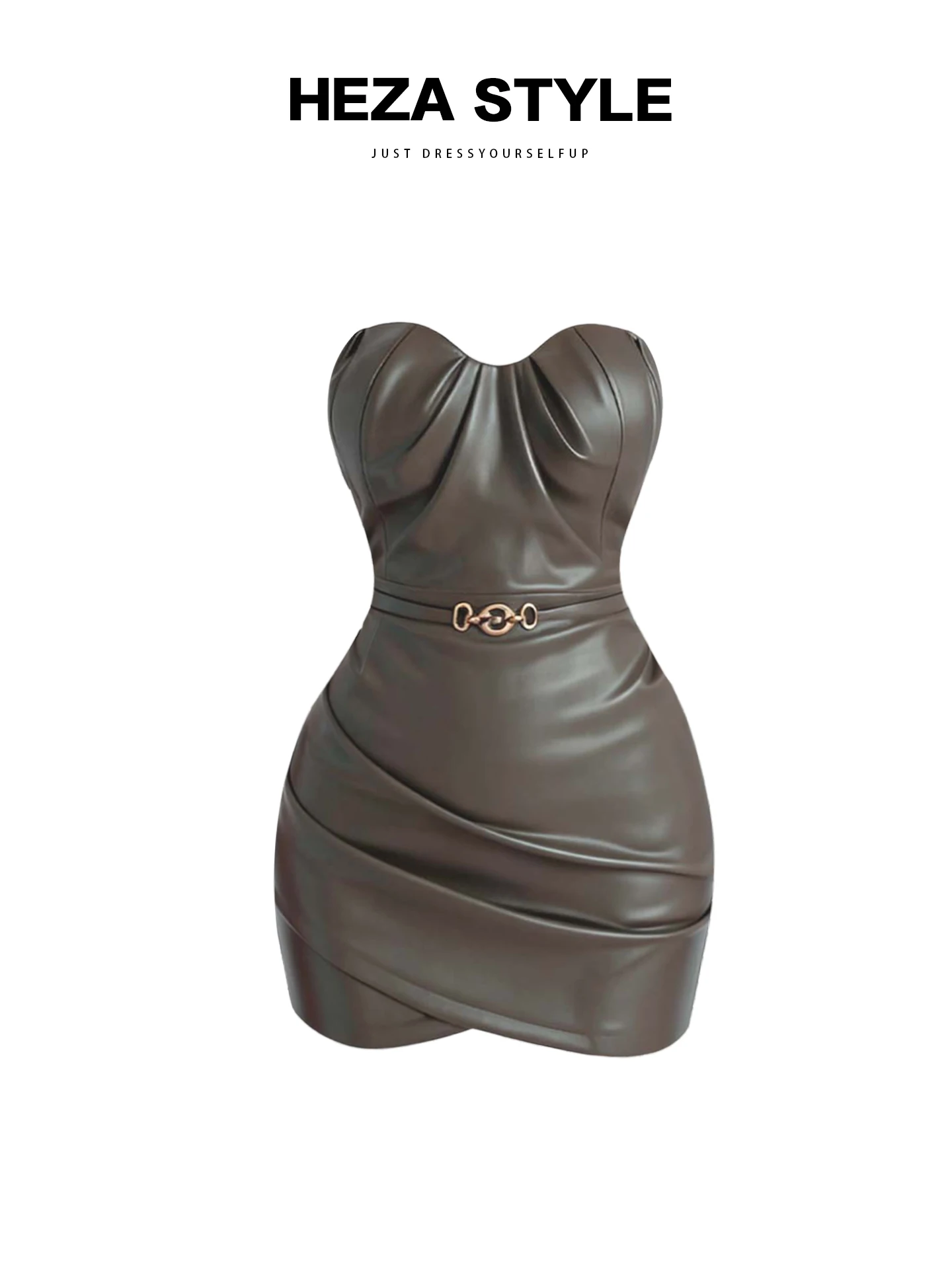 

HEZA Sexy Slim Fit Tube Dr Women's Autumn Faion plus Size Ele ort Skirt Casual No Sve Dr