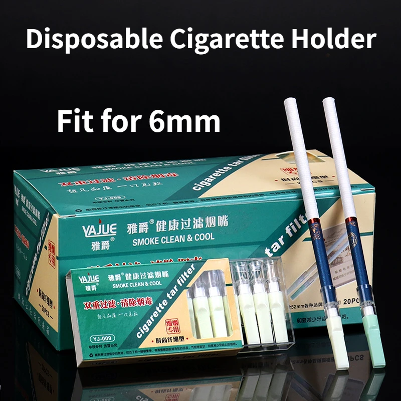 Acrylic Disposable For 6mm Cigarette Holder Microfilter Portable Tobacco Filter Reducing Tar Healthy Hookah Shisha Pipe Men Gift