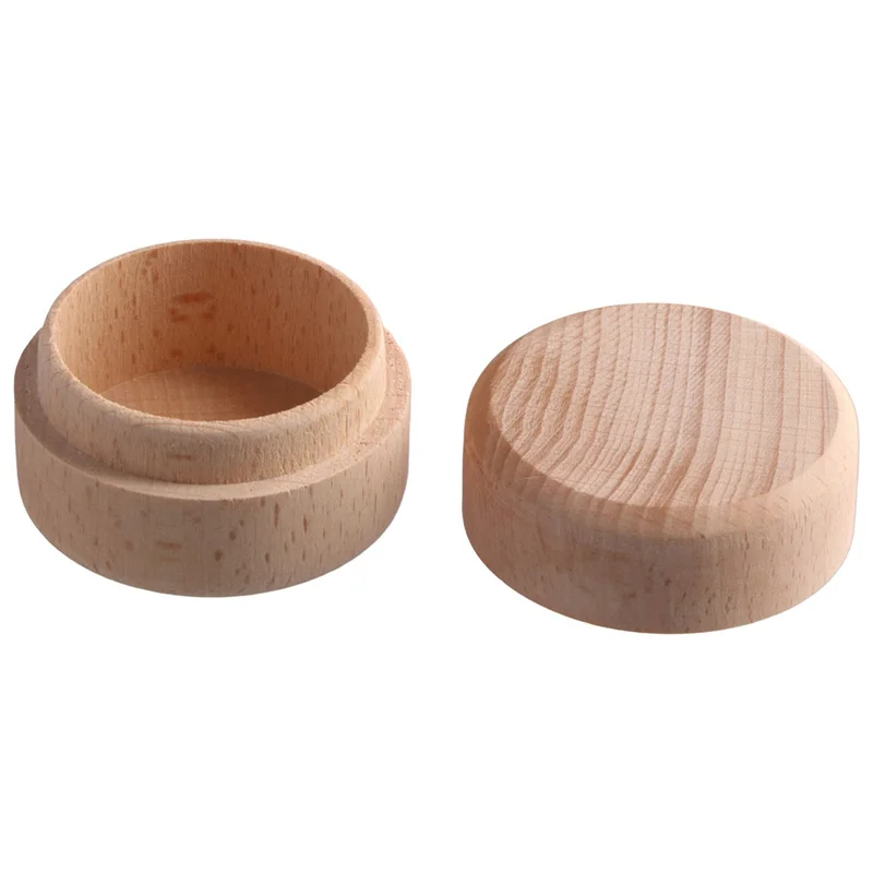 Storage Box Small Round Wooden Handmade Jewelry Organizer Soap Crafts Case Vintage Decorative Natural Craft Jewelry Box