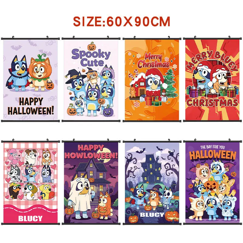 

Cartoon Bluey Family Photography Background Cartoon Dog Bingo Photo Shooting Backdrops Child Birthday Party Decoration Banner