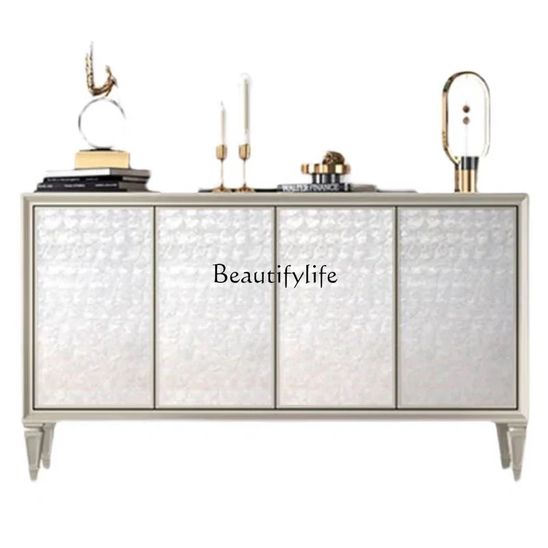 01 نموذج إبداعي لمدخل المنزل وغرفة المعيشة وخزانة تقسيم حديثة وخفيفة فاخرة لتزيين الطعام وخزانة جانبية #2