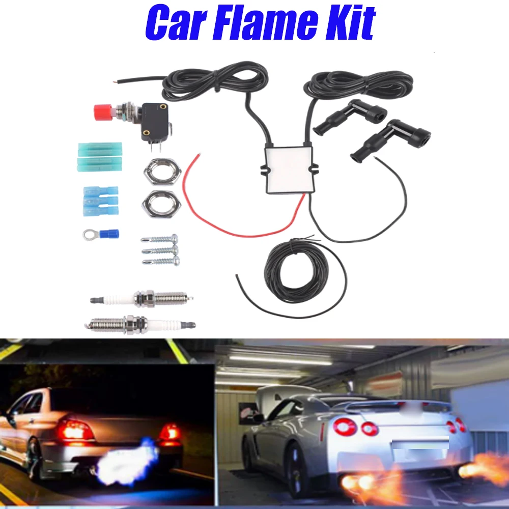 Car Exhaust Flame Modification Kits Exhaust Flame Ignition Devices Single-Outlet for Motorcycles, Dual-Outlet for Cars