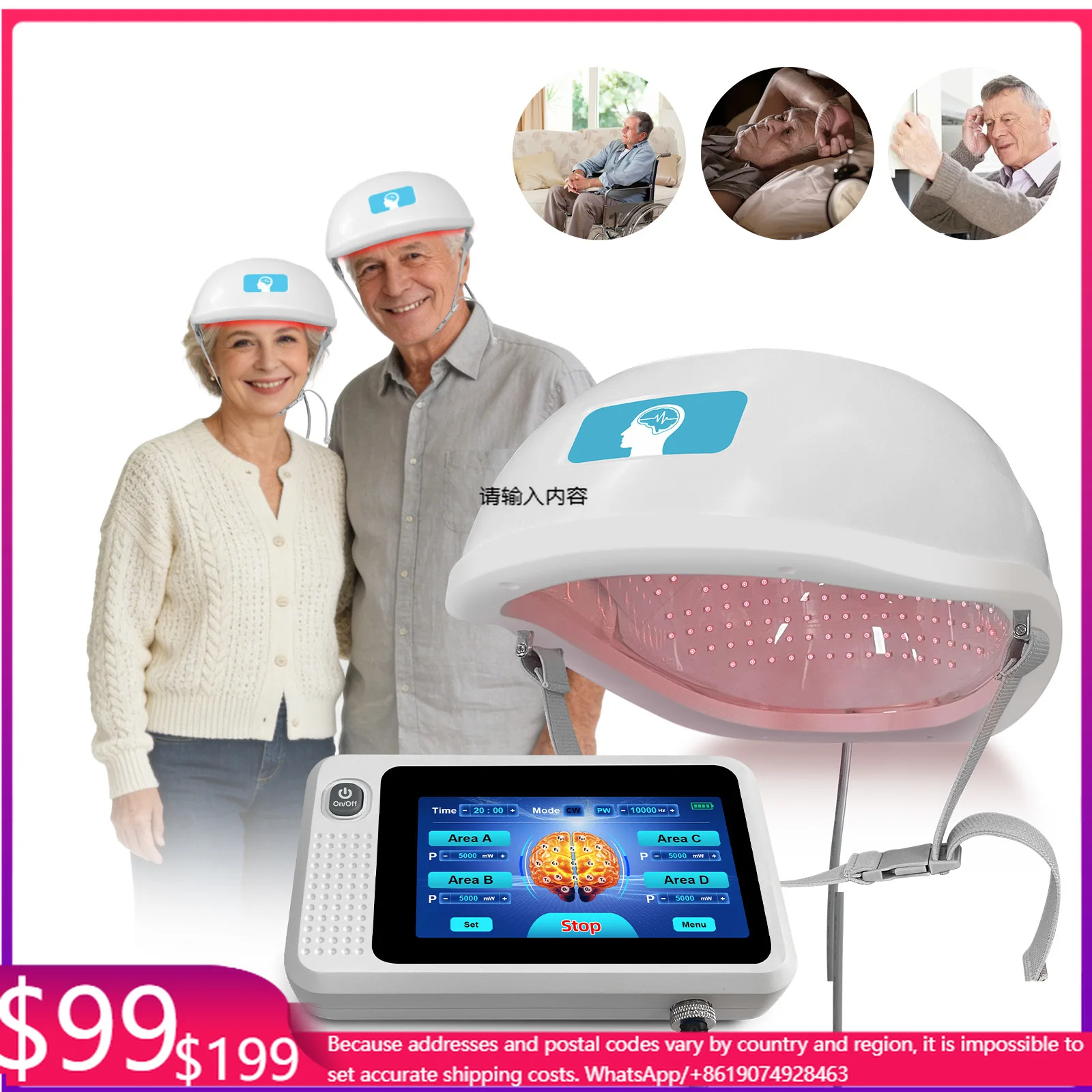 Near Infrared Neuro Treatment Helmet 810nm Red Light Therapy Device For Traumatic Brain Injury Stroke PTSD Alzheimer Parkinson