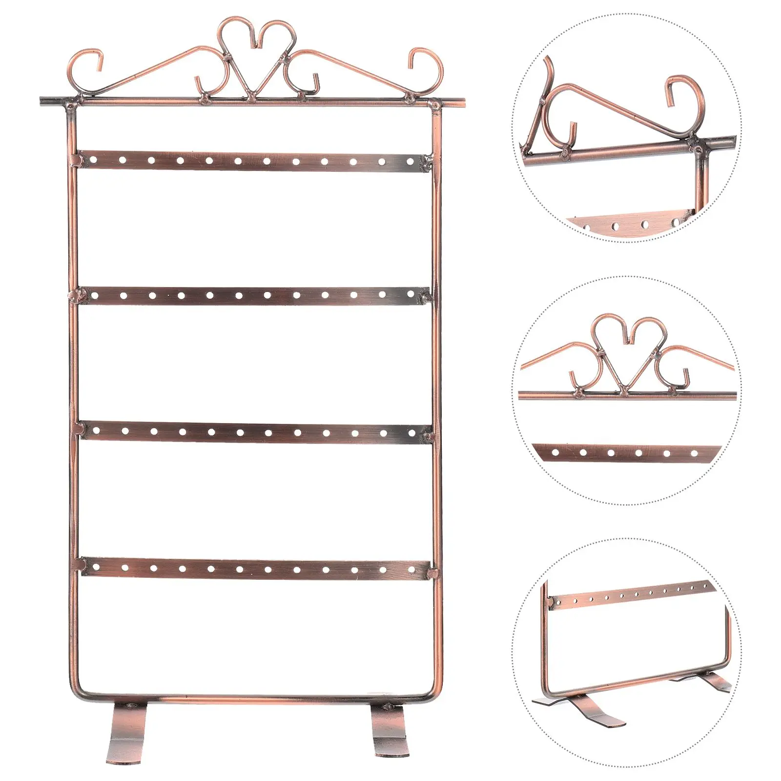 Earring St Rack 48 Holes Jewelry Storage Tower Anti Rust Iron Material Earring Holder Display Bedroom Dressing Table Exhibition