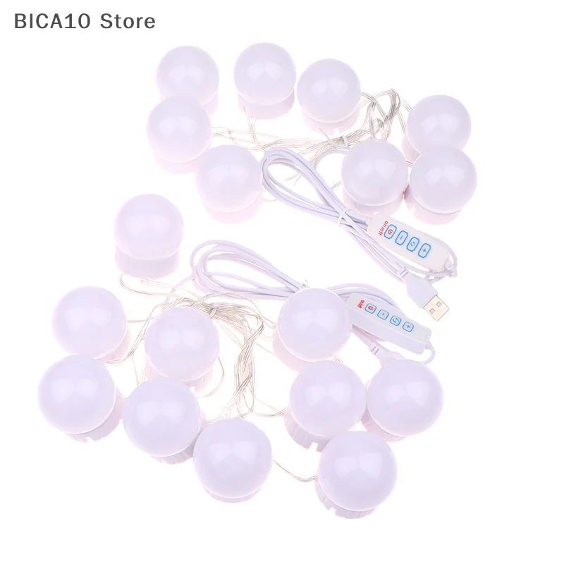 Lampadine a LED staccabili Lampada per specchio per trucco Alimentazione USB Luce per specchio cosmetico Illuminazione da tavolo Luci per trucco a LED dimmerabili