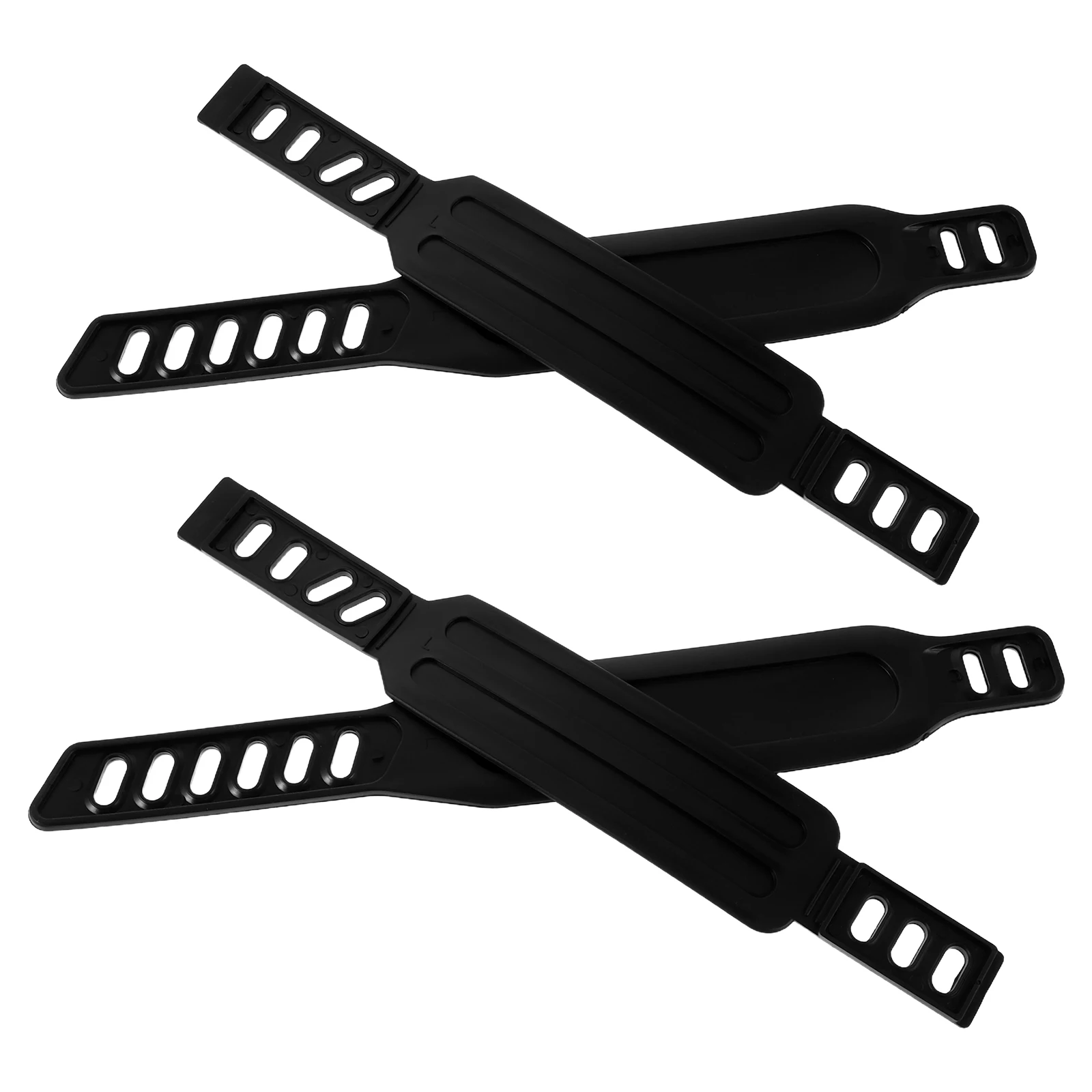 

2 Pairs Adjustable Pedal For Stationary Bike Fitness Equipment Durable Pp Material Universal Foot Straps Enhanced Stability Home