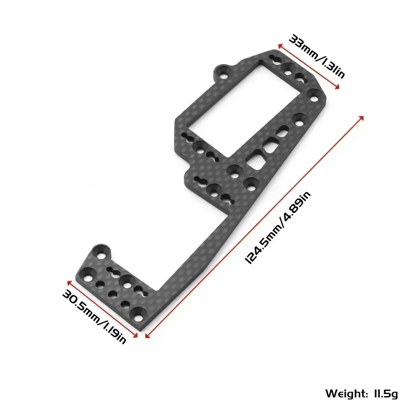 RC Car Carbon Fibre Servo Baffle For Kyosho MP10 TO-266-MP10 RC car Carbon Fibre Servo Board DIY Upgrade Accessories Replacement
