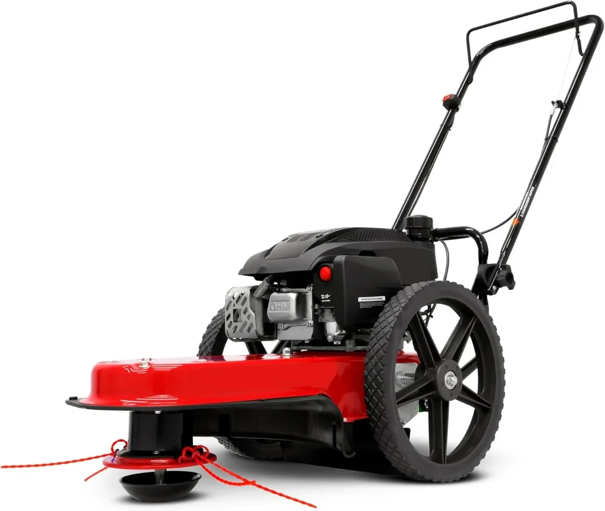 Walk Behind String Mower with 160cc Engine POWERFUL DURABLE CONVENIENT  Never-go-flat Wheels