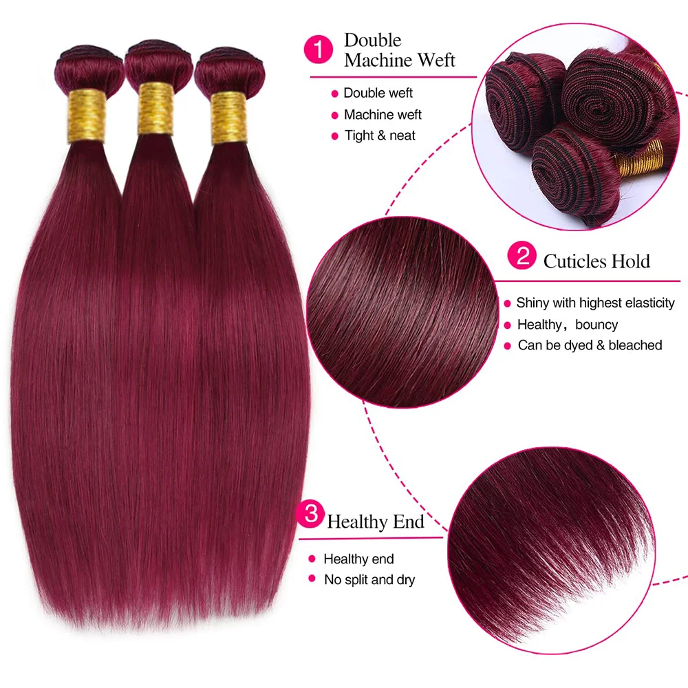Burgundy 99J Human Hair Bundle - đánh giá và giá Winter Clothing Bundle