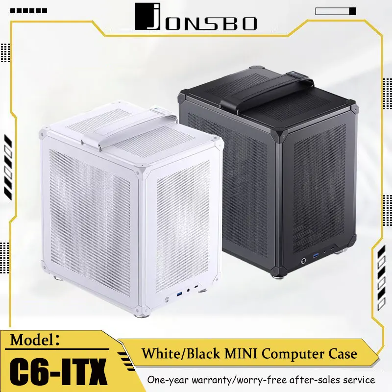 

JONSBO C6 ITX Black Mini Chassis Four Side MESH Board 3 Fan Position ATX Power Supply 170mm Radiator Computer Chassis White