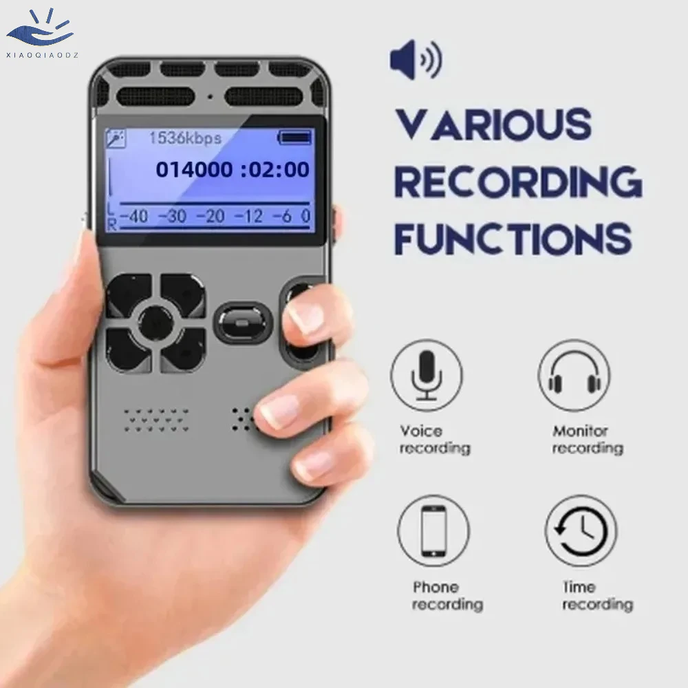

XIAOQIAODZ Professional Voice Recorder Pen Mp3 Music Player Noise Canceling Mini Audio HIFI Speaker Voice Activated LED Student