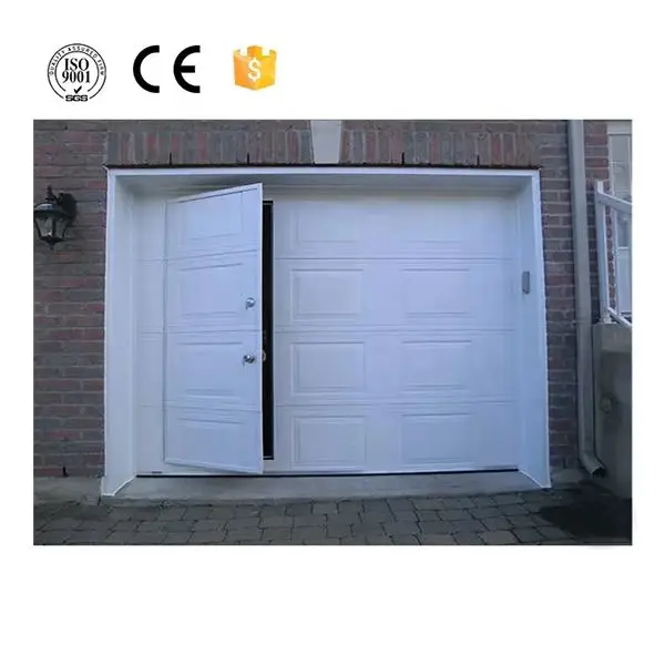 Custom Master Home Villa Modern Steel Insulated R Value 18 Finished Garage Door With Pedestrian Door