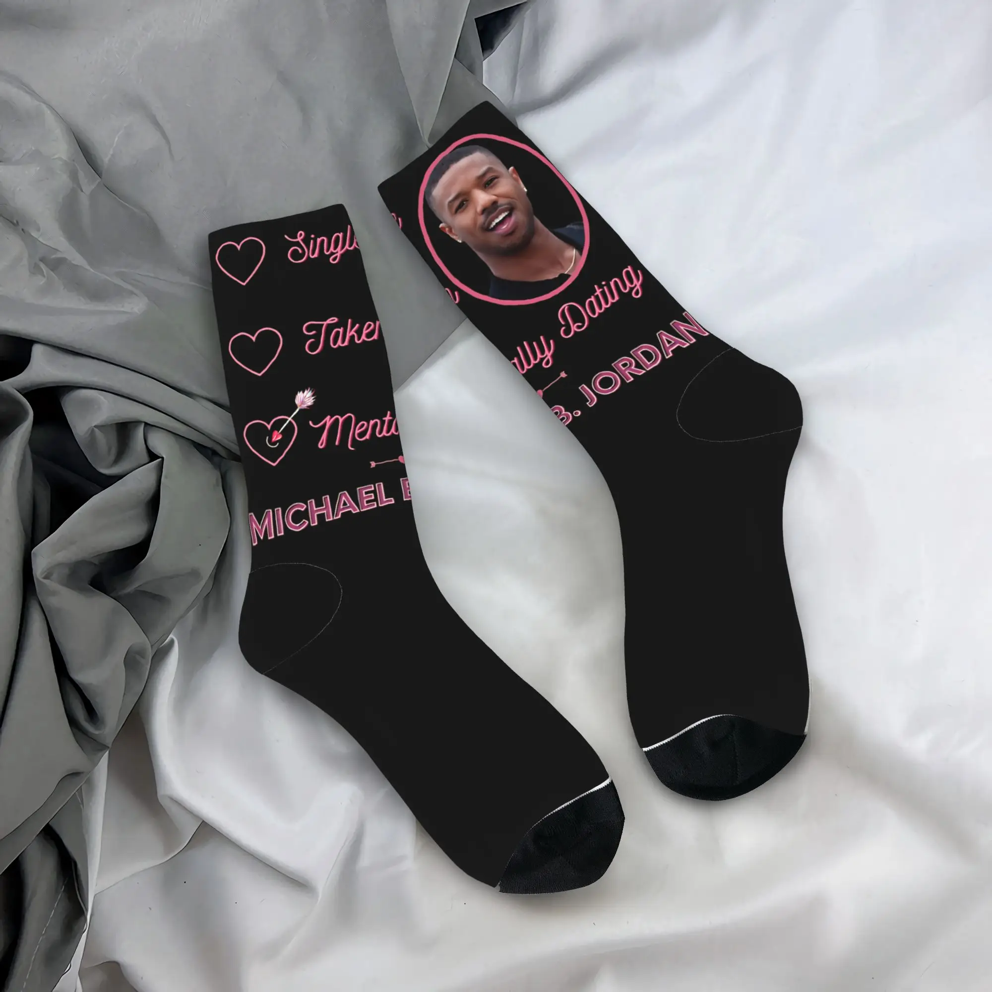 

Women Men Socks Michael B. Jordans Stockings Anti Skid Comfortable Socks Winter Retro Design Running Sports Socks