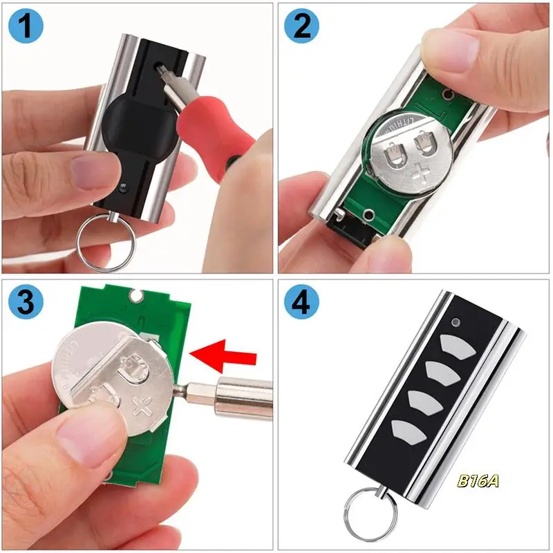 

Remote Control For Normstahl Entrematic RCU 433-4K,RCU 433-2K,EA433 2KM,433.92 Rolling Code Garage Remote Control 2 Pcs