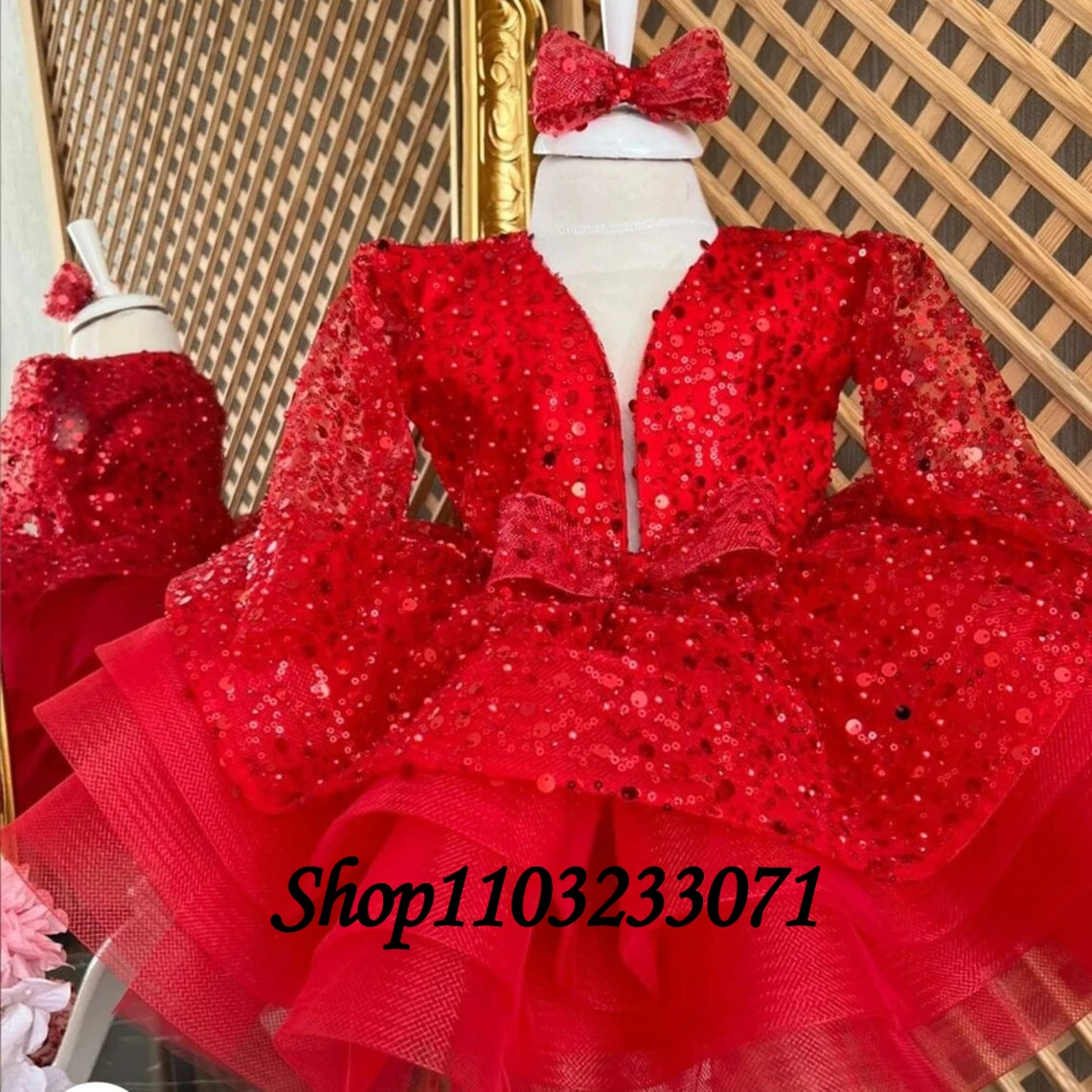 Vestido tutu inchado flor rosa para menina, espumante, fofo, curto, casamento, dama de honra, festa de aniversário, primeira comunhão, vestido de baile