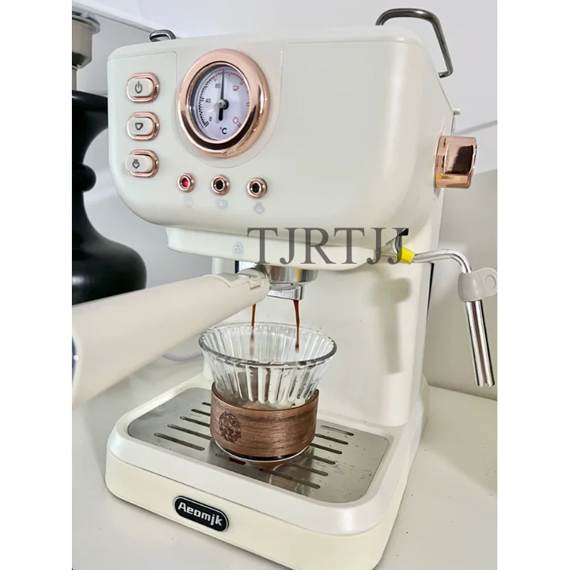 Professional Semi-Automatic Espresso Machine Stainless Steel Electric Brew System Small Kitchen Appliance