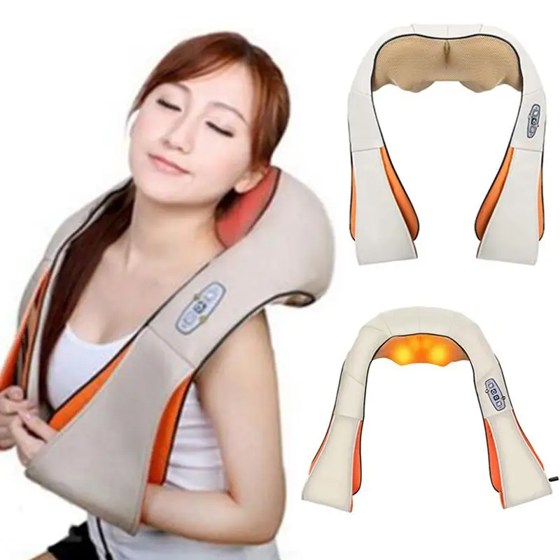 Neck And Shoulder Massager With Heat Shiatsu Back Massager Kneading Massage Pillow