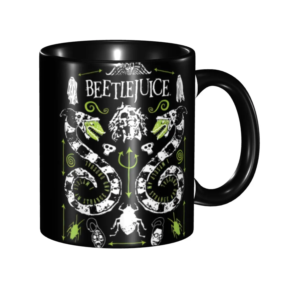 Unique Design B-Beetle juices Snake Logo Merch Mug Cute Horror Movie Letter Tea Cup