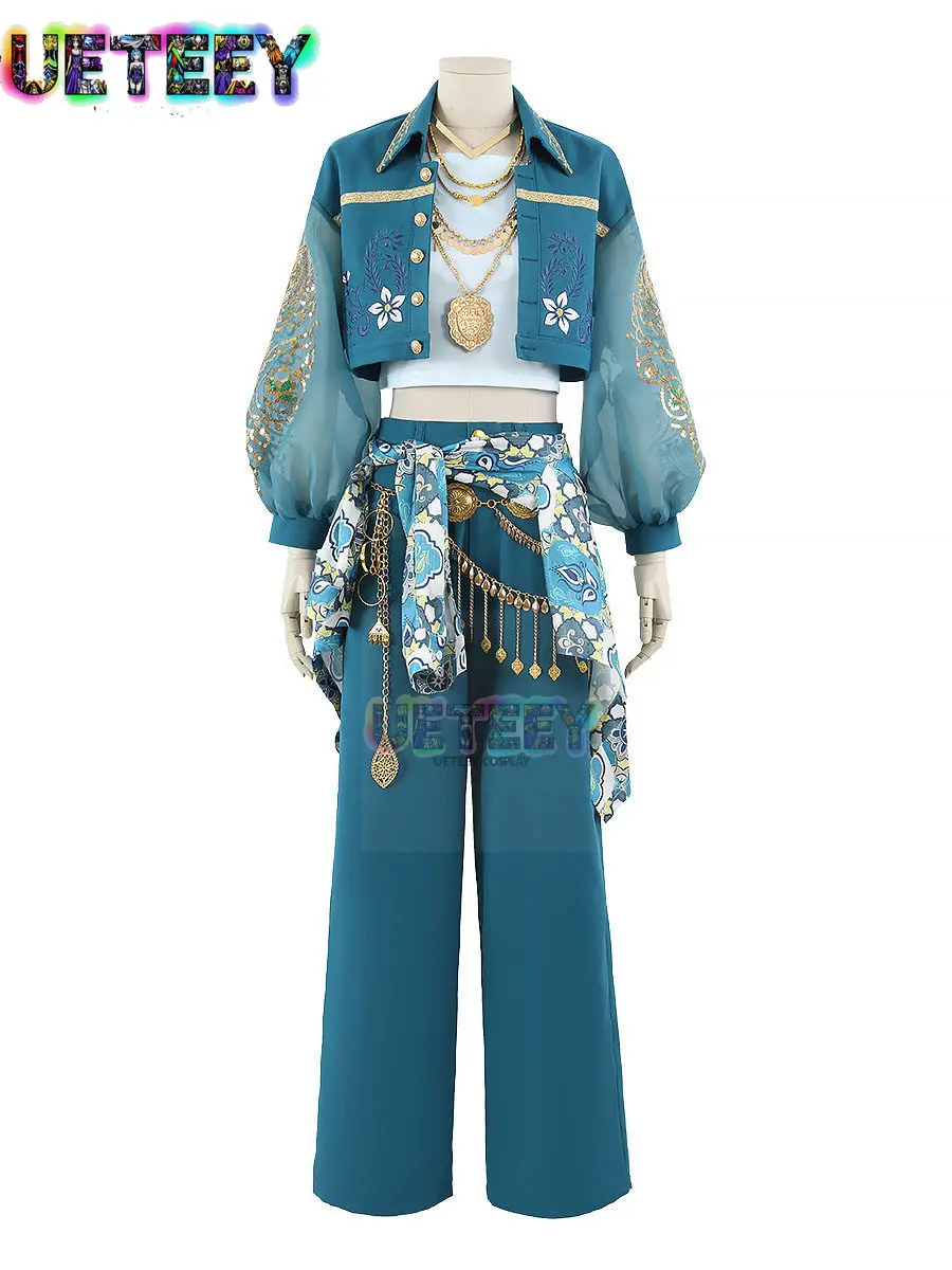 UETEEY COS Twisted Wonderland New Character Jasmine Minajael Tealrajah Cosplay Costume Aladdin Halloween Costume Custom Size view 2