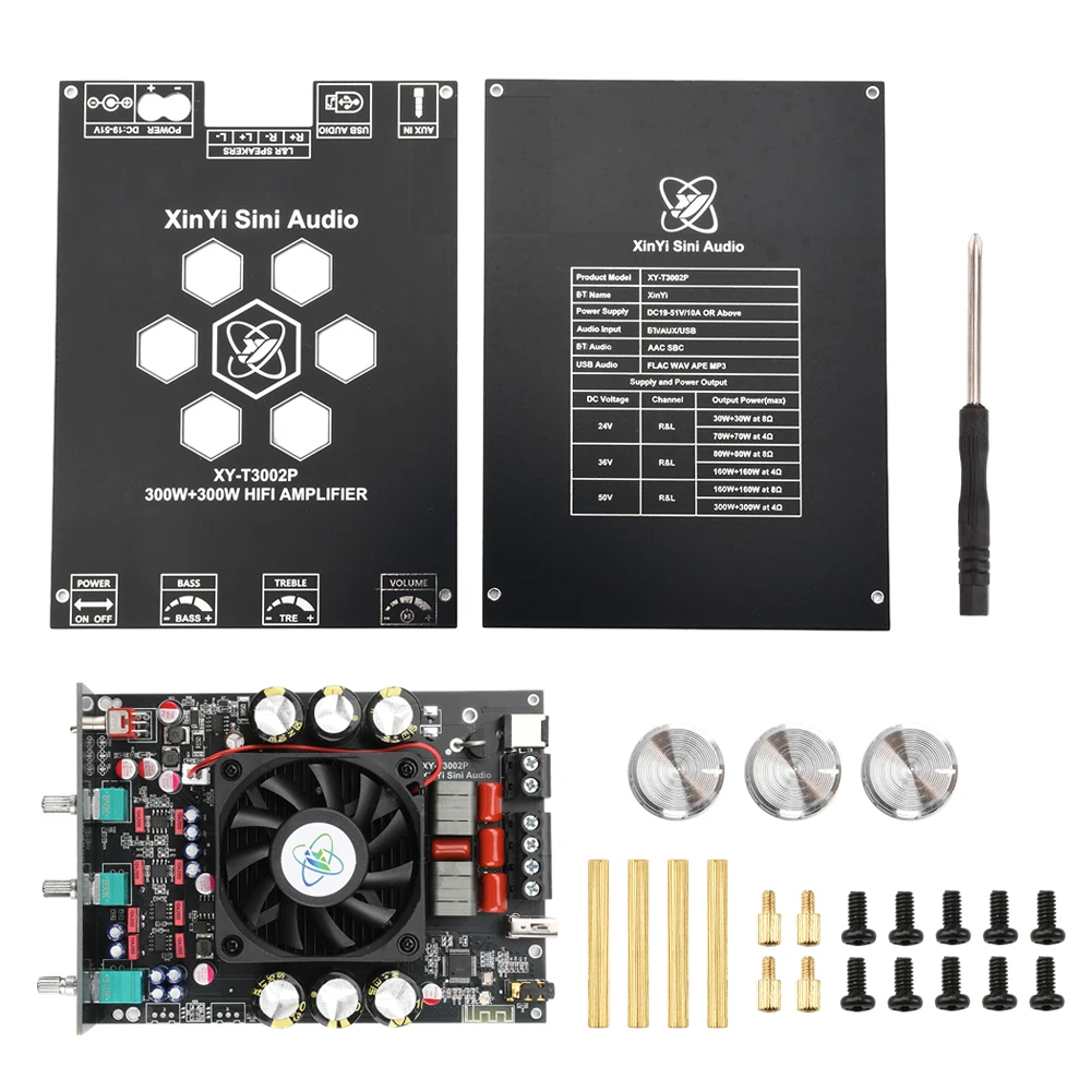 XY-T3002P ترقية مضخم صوت عشاق الصوت بلوتوث مشغل الصوت 2.0 قناة 300Wx2 ستيريو TPA3255 مضخم الصوت APP التحكم