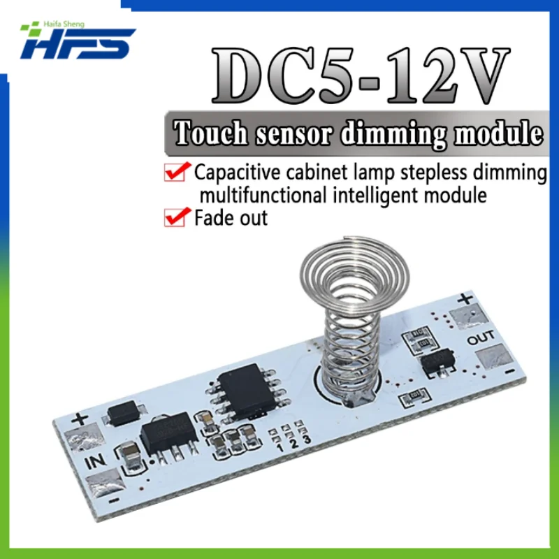 

Touch Sensor Spring Switch, Dimmer Dimmer Control Switch, Smart Home Light Strip, DC 12V, 9-24V, 30W, 3A
