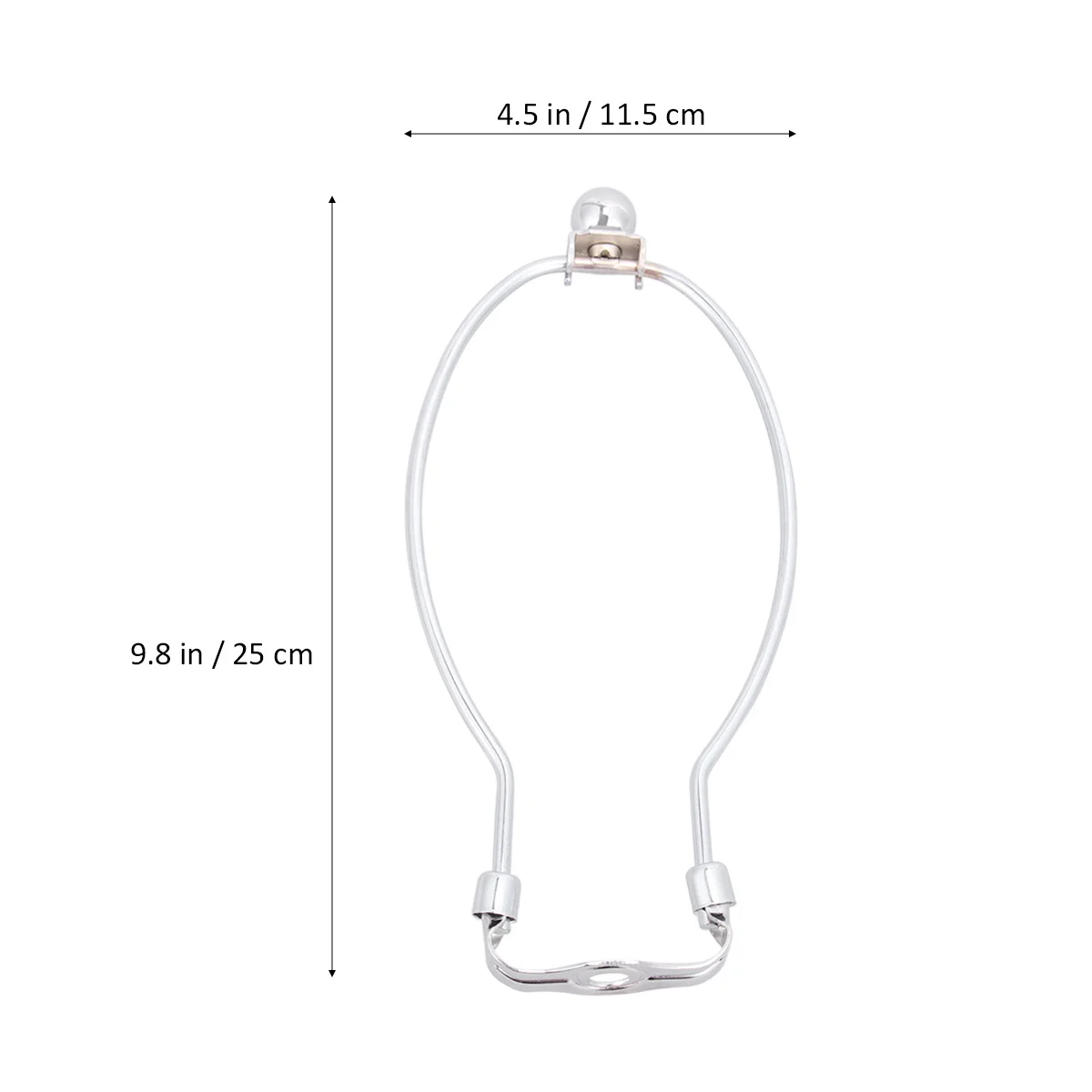 

3Pcs Silver Lamp Harp Holder Polished Metal Lamp Shade Harp Crystal Holder Durable for Modern Floor Table Lamps