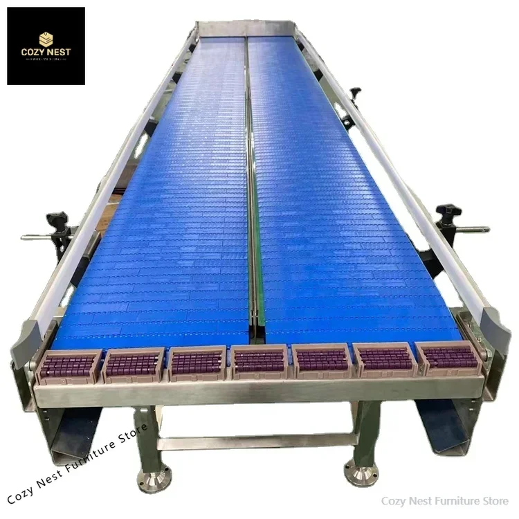 Классические модульные ленточные конвейеры Maxsen, горячая распродажа, эффективные пищевые/промышленные конвейеры, пластиковый ремень POM/PP, новый государственный двигатель