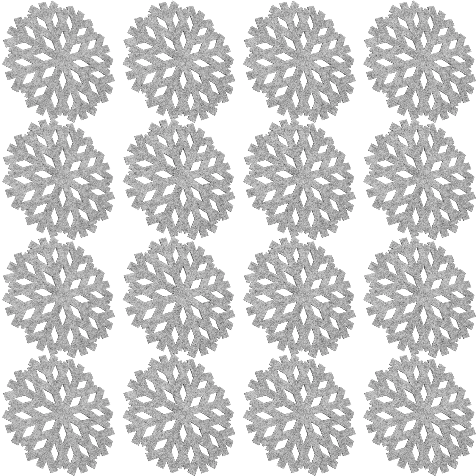 

20pcs Snowflake Coasters Heat Resistant Cloth Placemats Table Pads For Kitchen Dining Holiday Party Use Hot Pot Base Pan Mat