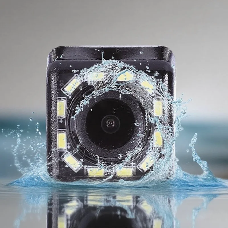 زاوية واسعة HD كاميرا الرؤية الخلفية للسيارة الرؤية الخلفية فيديو كاميرا السيارة احتياطية عكس الكاميرا 12 LED للرؤية الليلية كاميرا لموقف السيارات