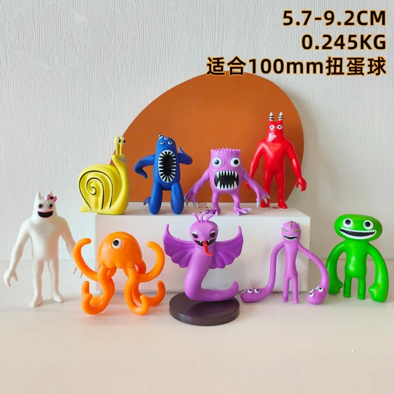 9pcs/set Garten of Banban Action Figure Toys PVC Game Nabnab Hunter Tim Silent Steve Plushies Dolls Children Birthday Gifts