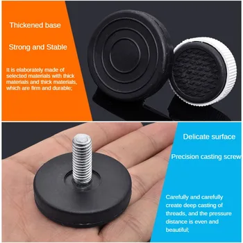 Protector de pie de silla de perno ajustable para muebles antideslizante, almohadilla de pierna de nivel, Base M8, M6, sofá, gabinete, mesa, amortiguación silenciosa, paquete de 8 Uds.