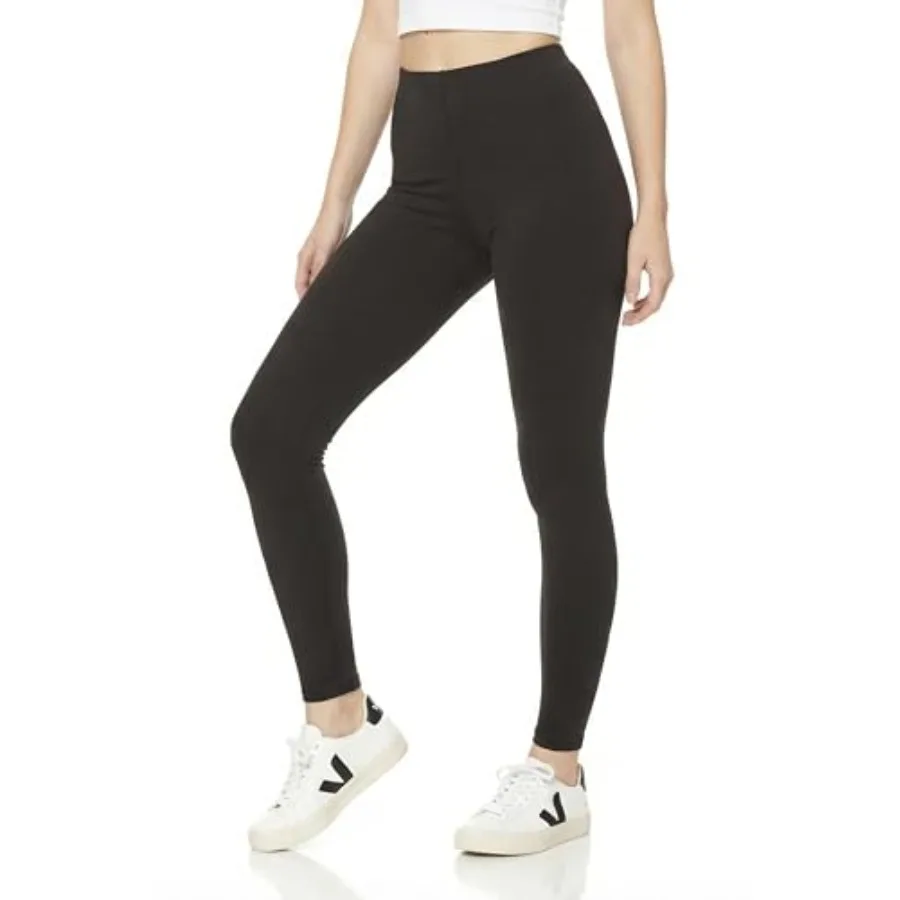 

Leggings Depot Women's High Waist Leggings Soft 1" Waistband Solid Pants - Regular, Plus, 1X3X, 3X5X